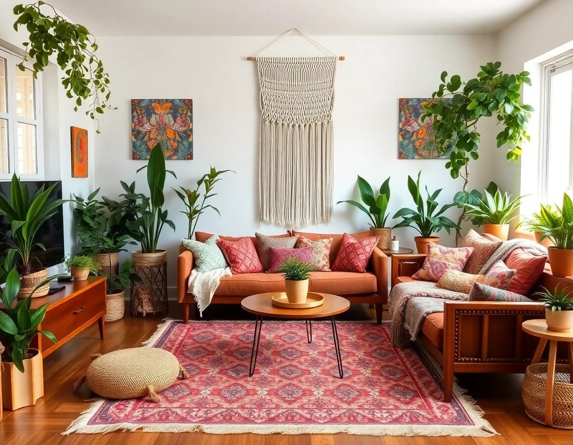 보헤미안 interior design style - AI home design app example