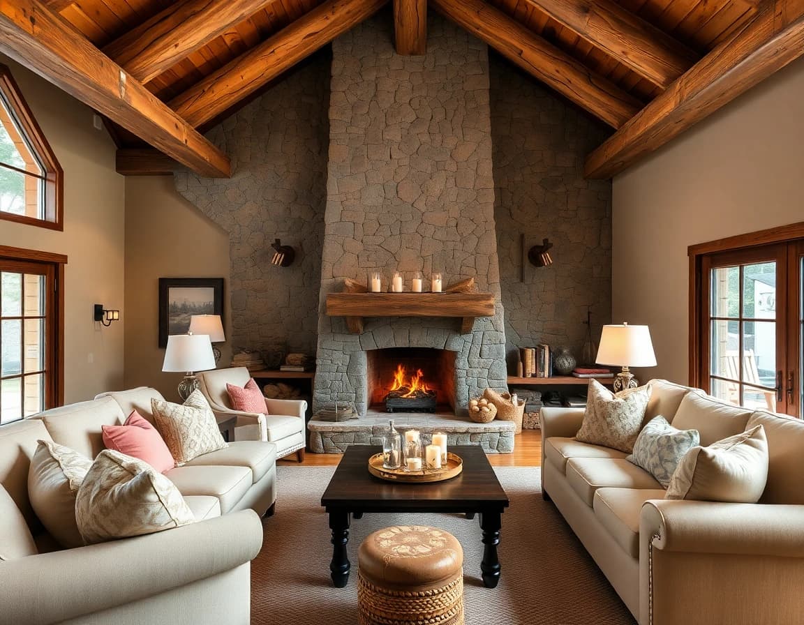 러스틱 interior design style - AI home design app example